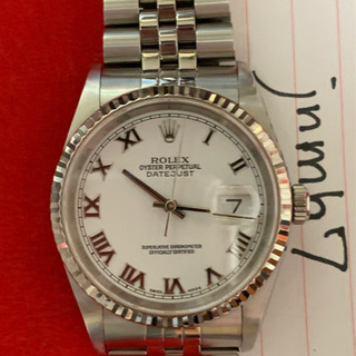 再値下げ❗️[極美品]メンズロレックス Y番デイトジャスト SS,ホワイト