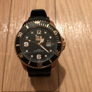 ice watch 腕時計　ローズゴールド・ブラックカラー