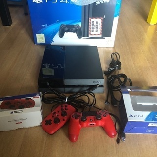 値下げ！【プレステ4】PS4本体 ほぼ新品のコントローラー2台付き！ www
