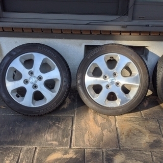 9分山 165/55R14 夏タイヤ＆ホイール　軽自動車 suzuki 純正 アルミ 　ＭＲワゴン　サマー　4本セット