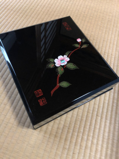 高岡漆器　文箱　硯箱　螺鈿細工　未使用