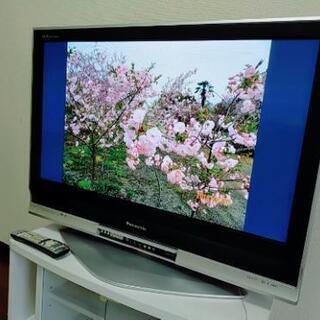 37型Panasonicデジタルハイビジョンテレビ、白テレビ台