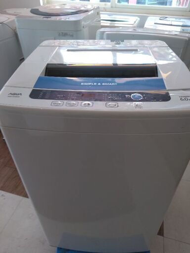 アクア洗濯機6 k　別館倉庫場所浦添市安波茶においてあります