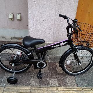 美品☆FECHTER[フェクター]18吋 幼児車(補助輪付き)ブラック