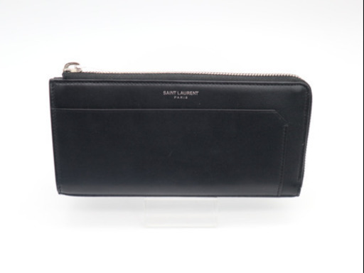 《SAINT LAURENT/L字ファスナー長財布》Aランク ブラック 極美品