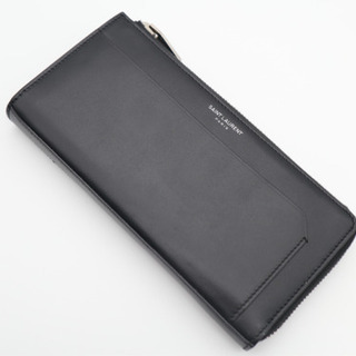 SAINT LAURENT/L字ファスナー長財布》Aランク ブラック 極美品