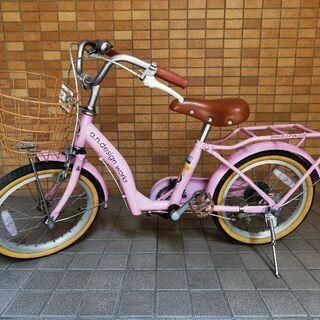 子ども　自転車　16インチ　ピンク　女の子　a.n.design...