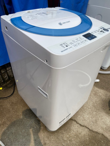 シャープ 7.0kg 全自動洗濯機 ブルー系SHARP 穴なし槽カビぎらい ES 