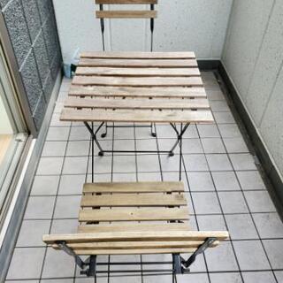 【再掲】IKEA　TARNO テーブル＆チェア2脚 

