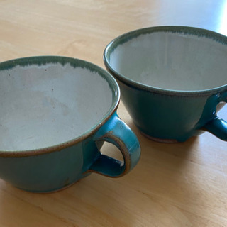 コーヒーカップ　2つセット　牛戸焼き