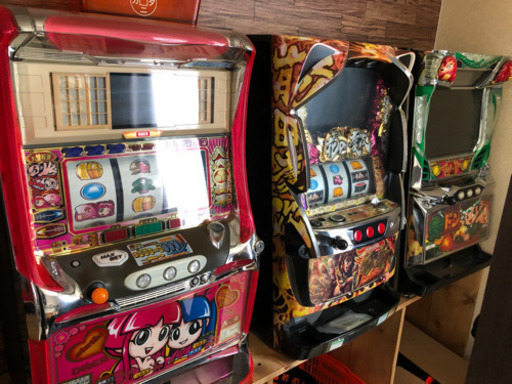 スロット 3台セット＋棚＋イス（2脚）