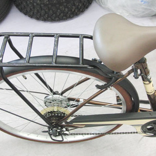 26インチ 6段切替 自転車 鍵 荷台付き シティサイクル アサヒ Eleanor