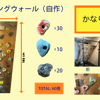 激安！今週末必ず売却！自立式クライミングウォール・懸垂マシン・フィンガーボード