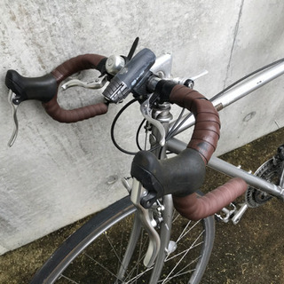 ブリジストン　クロモリ　CHeRO 「クエロドロップ」ミラー、テール、フロントライト付き　510mm ブリジストン クロモリ CHeRO 「クエロドロップ」ミラー、テール