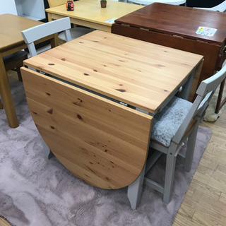 【リサイクルサービス八光　田上店　配達・設置OK】IKEA　2人掛け　ダイニングセット(ダイニングテーブル・イス2脚） リサイクルサービス八光 田上店 配達・設置OK】IKEA 2人掛け