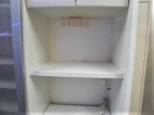 キッチンボード 幅120.5×奥行53.5×高さ200.5cm  ホワイト レンジボード 食器棚 キッチン収納 苫小牧西店