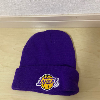ニット帽　Lakers