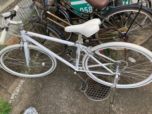 最終値下げ！ホワイト　自転車　白