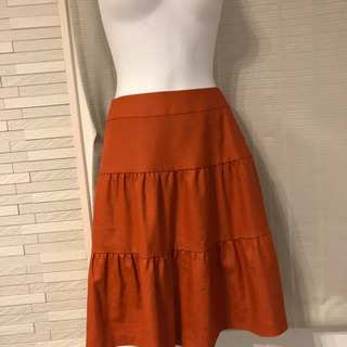 美品⭐Purity スカート 膝丈　オレンジ