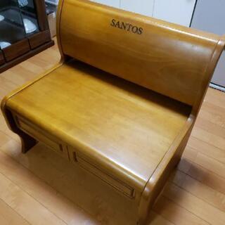 木製2人掛け椅子(お取引中)