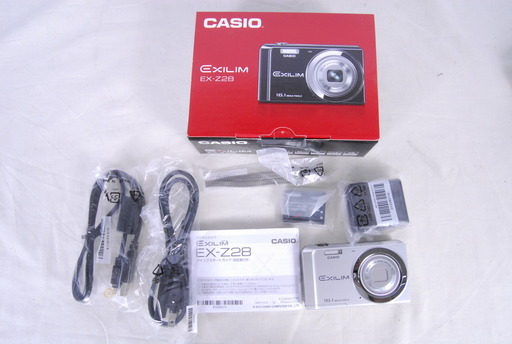 3117 未使用 CASIO EXILIM EX-Z28 デジタルカメラ カシオ エクシリム シルバー 愛知県岡崎市 直接引取可　エビス