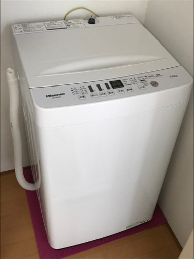 2020年製　4月購入　３か月使用　　超美品　ハイセンス　洗濯機　5.5Kg