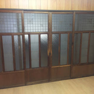 昭和建具 ガラス襖 4枚