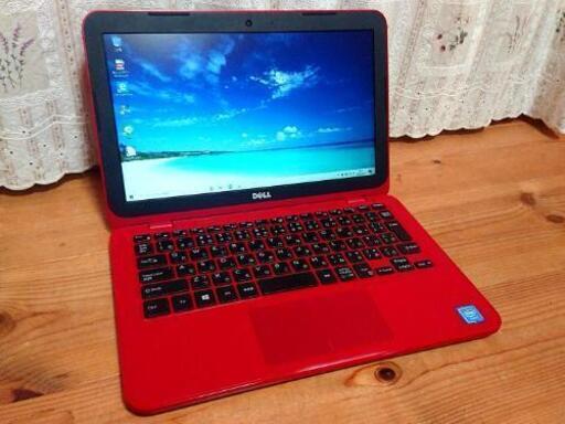 【綺麗なレッドの超コンパクト！バッテリー新品！DELL P24T】 返品保証！最新オフィス！