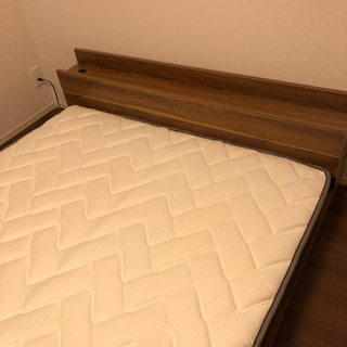 決定済】引取限定 ダブルベッド フレーム マットレスセット | cnym.com.ar