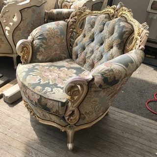 リオファニチャー　Rio furniture　ロココ調1人掛ソファ