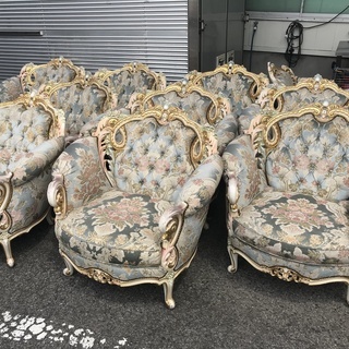リオファニチャー　Rio furniture　ロココ調1人掛ソファ