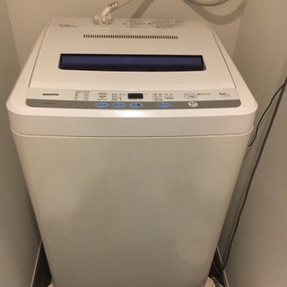 無料 6kg洗濯機 SANYO ASW-60D (W)
