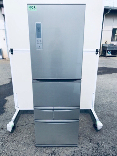 送料無料　東芝　5ドア　ノンフロン冷凍冷蔵庫 TOSIBA 東芝 5ドア ノンフロン冷凍冷蔵庫 428L シルバー 2010年製