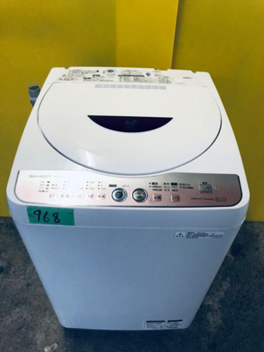 968番 SHARP✨全自動電気洗濯機✨ES-GE60L-P‼️