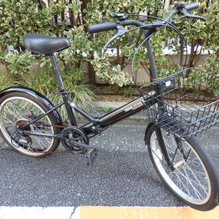【ジャンク品】折りたたみ自転車 20インチ シマノ6段変速ギア ①