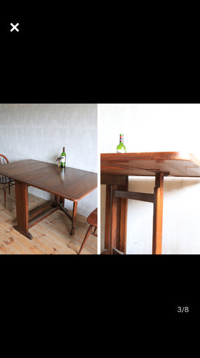 折りたたみテーブル/イギリスアンティーク/レトロ　古道具