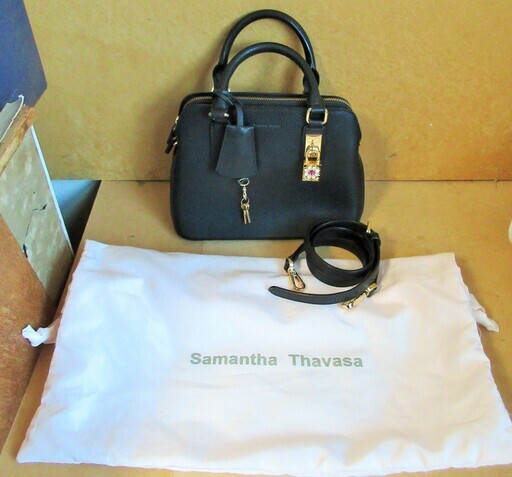 ☆サマンサタバサ Samantha Thavasa 1810130261 レディマイン 収能力高めのバッグ ブラック◆お洒落でかわいい