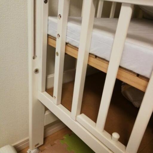 カトージKATOJI ベビーベッド 70x120 シーツベッドガードマットレス付き