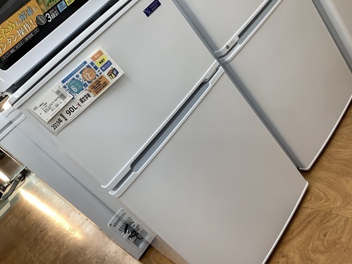 2ドア冷蔵庫　YAMADA  2019年製　YRZ-CO9G1