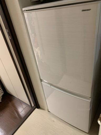 決定）2ドア冷蔵庫　シャープ　SJ-D14D-Ｗ　2018年製
