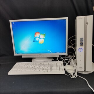 デスクトップパソコン モニター 22インチ 富士通 FMV CE/B50 Windows7 