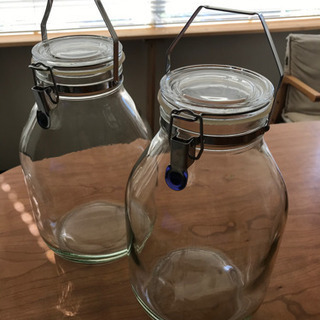 【値下げ再投稿】ガラス保存瓶　セラーメイト4L  2個セット