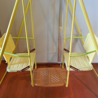 2人乗りブランコ イエローカラー 屋内 屋外 庭やベランダ等に mimi