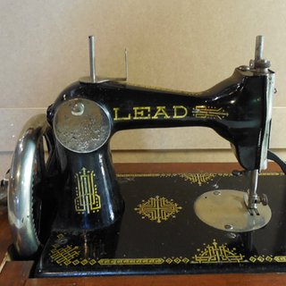 リードミシン 手回し 卓上 アンティーク 木製ケース付き LEAD オブジェ