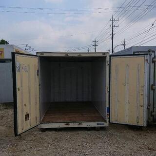 鍵穴付き】【3t車でも配送可】小さめ 保冷 コンテナ バイクガレージ
