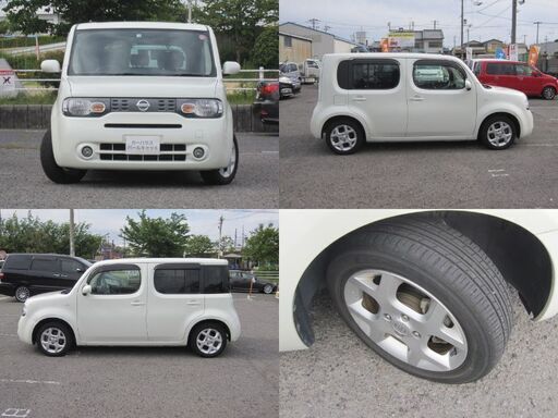 日産キューブ1 5 15x Vセレクションパールホワイト Pearlcat 河内天美のキューブの中古車 ジモティー