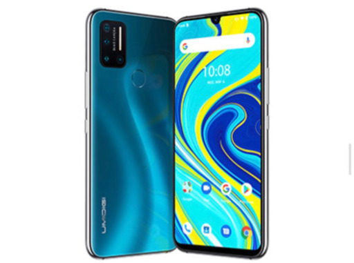 UMIDIGI A7 Pro スマートフォン、simフリー スマホ 本体 au不可 4GB RAM + 64GB 格安スマホ Android 10 グローバルLTEバンド対応 6.3インチ FHD+ディスプレイクアッドカメラGoogleアプリ対応オーシャンブルー