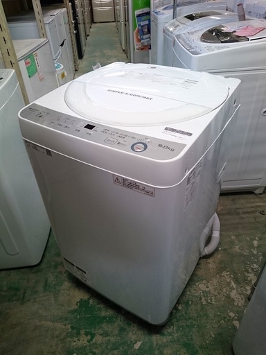 超格安価格 6.0Kg 洗濯容量 ES-GE6B シャープ R1739) 2018年製! 店頭取引大歓迎♪ 洗濯機 洗濯機