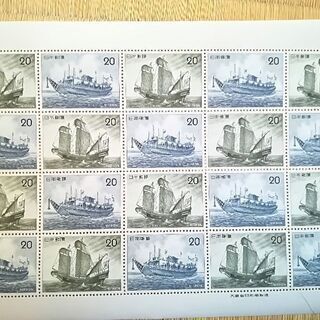 船の切手④１シート　1975年－76年