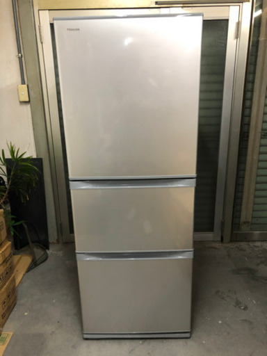 ■極美品■東芝 3ドア冷凍冷蔵庫 2019年式　GR-M33S グレー　家電　TOSHIBA 三段式■